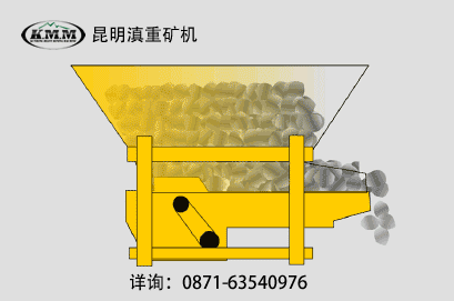 棒条式振动喂料机的工作原理示意图